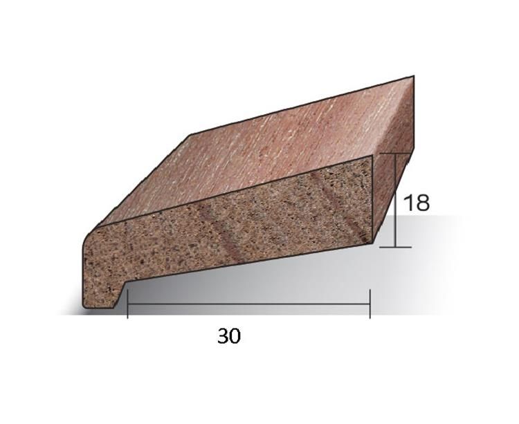Neuslat wit gegrond sponning 30 mm